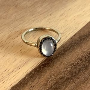 Vintage 925 Sterling Silver Natural Certified Oval Cut Moonstone Ring Sz 7